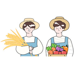 농부 상반신