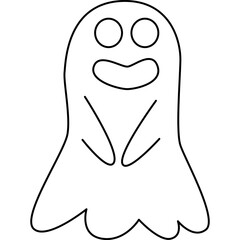 Ghost Line Art Element