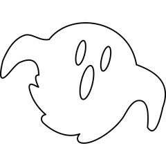 Ghost Line Art Element