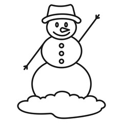 Snowman Outline Icon