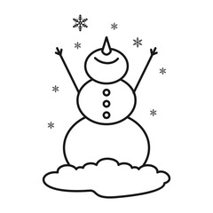 Snowman Outline Icon