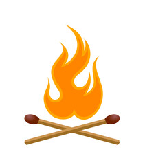 The fire symbol with matches.
