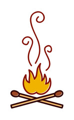 The fire symbol with matches.
