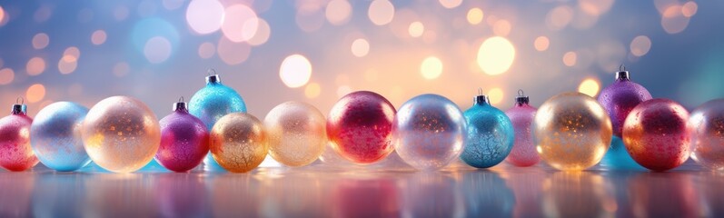 Fototapeta premium Chtistmas toys banner