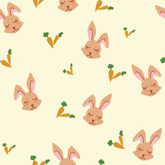 Seamless pattern rabbit for background