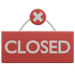 closed tag, grocery 3d icon illustration with transparent background