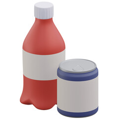softdrink, grocery 3d icon illustration with transparent background