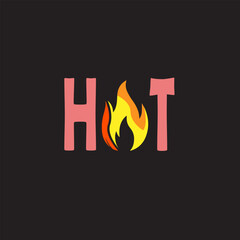 fire exit sign hot logo icon
