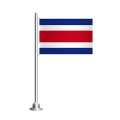 Vector Illustration. Flag of Costa Rica.
