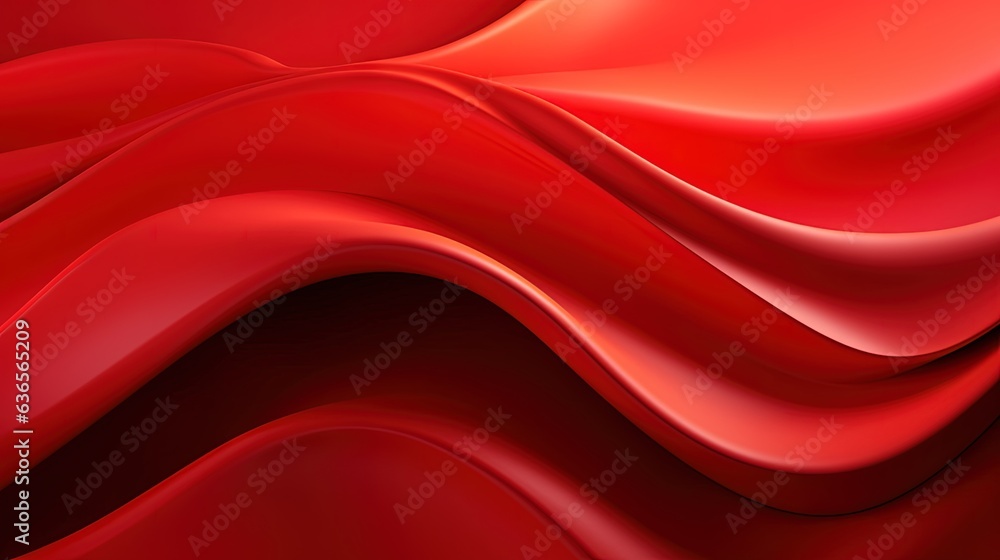 Poster a red background with wavy lines and a red background with wavy lines. generative ai