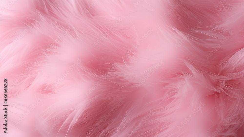 Poster a close up of a pink background with lots of feathers. generative ai