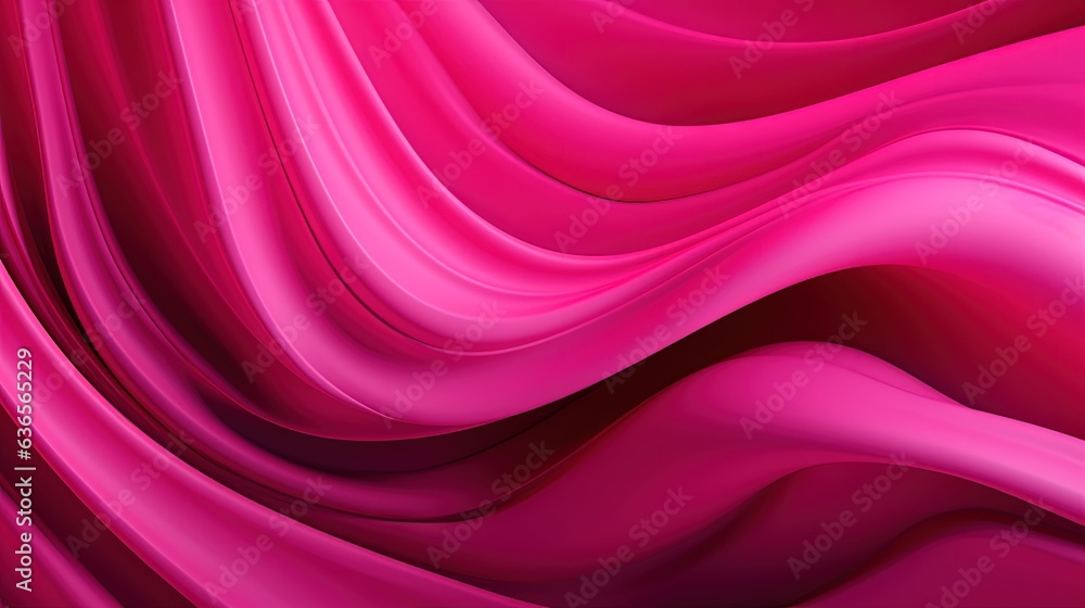 Poster a pink background with wavy lines and a black background with a white background. generative ai