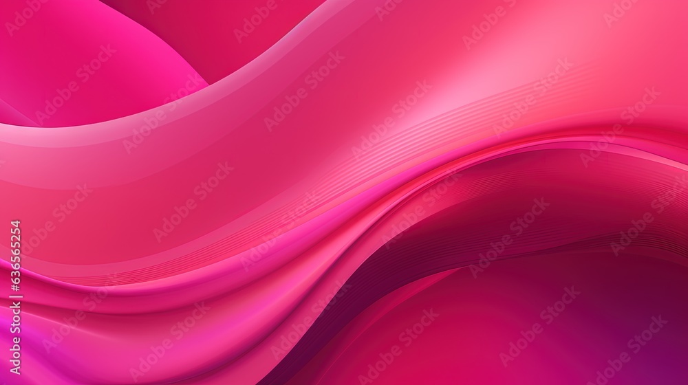 Poster a pink and purple background with wavy lines and curves on it. generative ai
