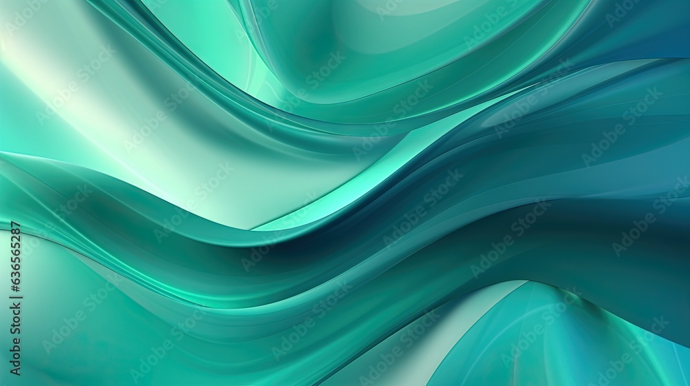 Poster a blue and white abstract background with wavy lines and curves. generative ai