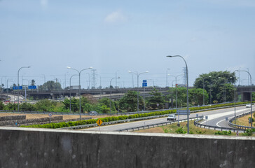 View of Southern Highway bridges, crossroads and overpasses Sri Lanka,