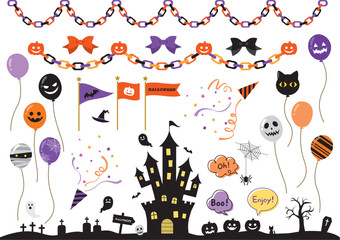 Fototapeta premium ハロウィンのイラストセット