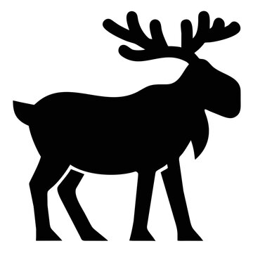 Moose ilustration animal vectro uicon ilustration