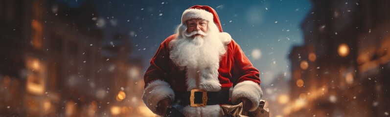 Santa Christmas holiday banner
