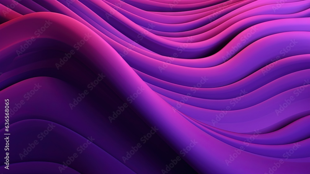 Poster an abstract purple background with wavy lines and curves in the center. generative ai