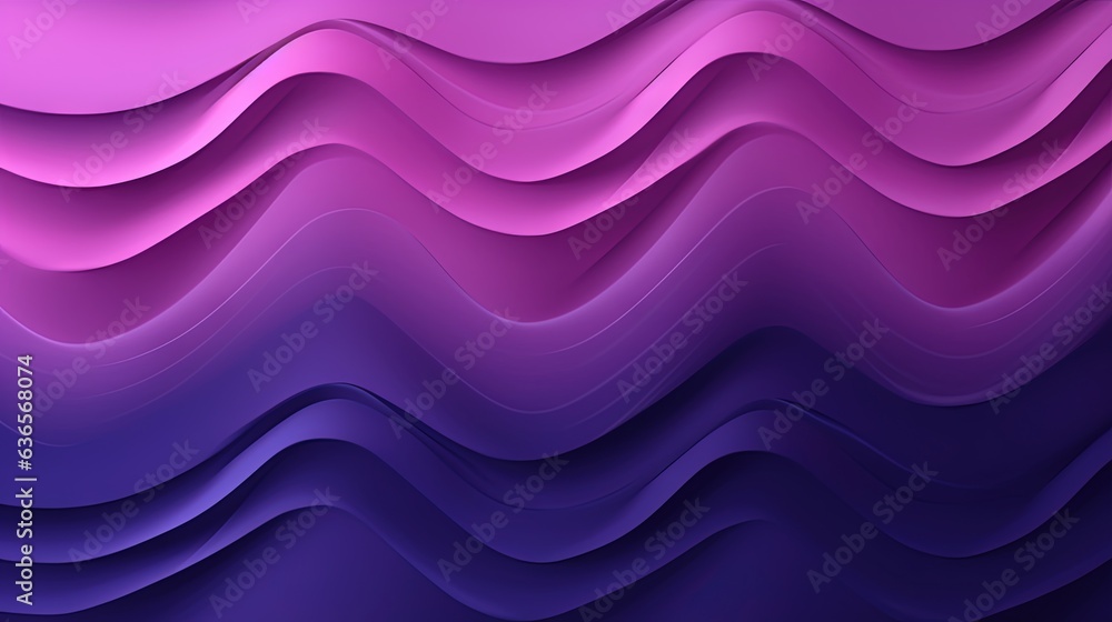 Poster an abstract purple background with wavy lines and waves on it. generative ai