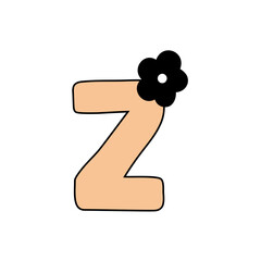 (z) cute flower alphabet