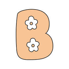 (B) cute flower alphabet
