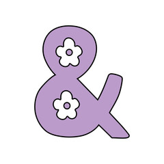 (&) cute flower alphabet