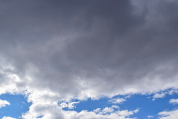 Grey clouds in the sky