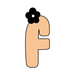 (f) cute flower alphabet