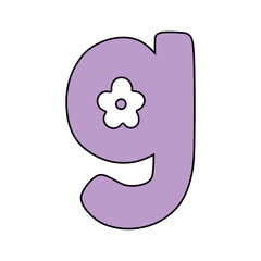 (g) cute flower alphabet