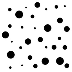 White background with black circles