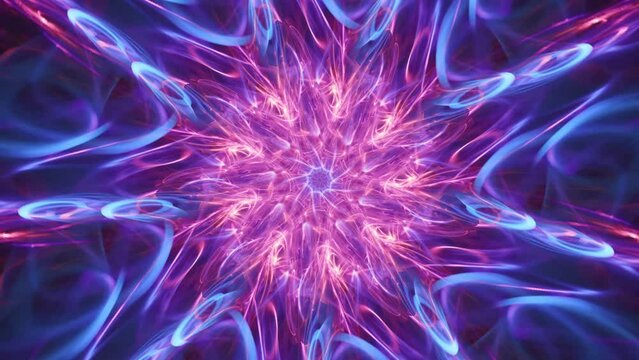 Imploding star rebirth, endless loop of renewing life and recycling energy flow, spiritual awakening, intricate flowing geometric mandala patterns, abstract visual ecstasy of hypnotic color swirls.