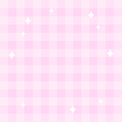 Vector cute pastel pink gingham checkers plaid aesthetic checkerboard pattern wallpaper illustration