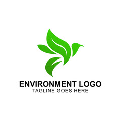 Natural logo element design, leaf, green, environment vector illustration