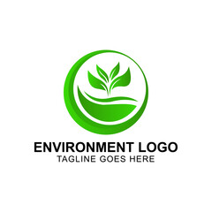 Natural logo element design, leaf, green, environment vector illustration