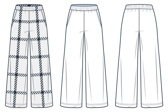 Pants, Trousers Vector Flat Sketch Template 26790101 Vector Art at Vecteezy
