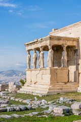 Obraz premium The Erechtheion or Temple of Athena Polias of the Acropolis, Athens