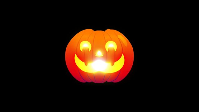 Halloween Pumpkin Glow Laughing Animation