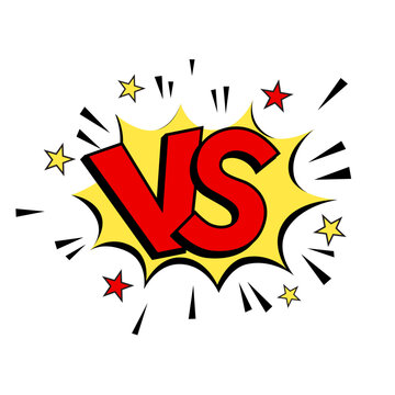 Vector versus logo vs letters for sports and fight competition battle vs match
