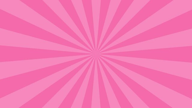 Simple flat pink Light Sun burst looping animation background