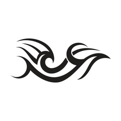Tribal tattoo vector. Celtic pattern. Black silhouette on a white background.
