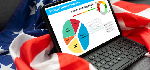Various type of financial and investment products in Bond market. i.e. REITs, ETFs, bonds, stocks. Sustainable portfolio management, long term wealth management with risk diversification concept.