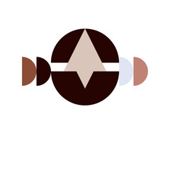 Abstract bauhaus shapes. Modern circles, triangles and squares, minimal style bauhaus vector set. Graphic style design elements. Bauhaus elements pattern square contemporary