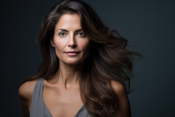 Naklejka premium Confident attractive woman. Generative AI.