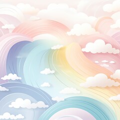 Fototapeta premium background with clouds and sun
