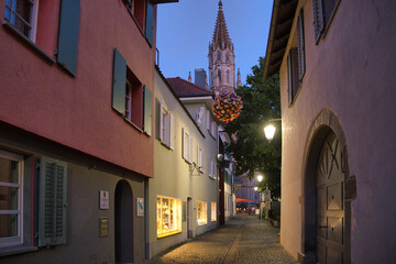 Konstanz, in der Altstadt, Gerichtsgasse mit Münster