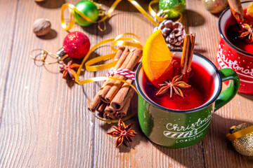 Christmas winter mulled wine drink