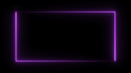 abstract neon rectangle frame illustration background 4k    