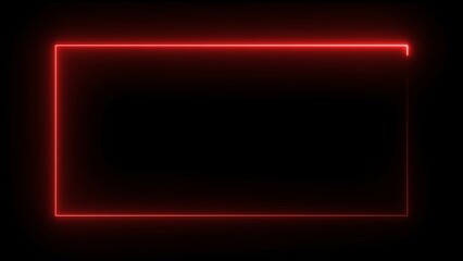 abstract neon rectangle frame illustration background 4k    
