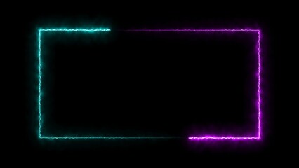 abstract neon rectangle frame illustration background 4k    